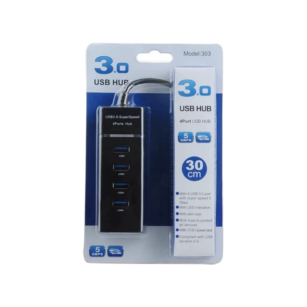USB 3.0 Hub 4-Port High Speed Splitter Multi USB Extension Adapter For Laptop/PC/Desktop 5Gbps Transfer Plug & Play
