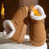 Women Winter Snow Boots Fleece Lined Thick Sole Warm Outdoor Cold Resistant Large Size