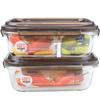 LOCK&LOCK Divided Heat-Resistant Glass Food Container Set