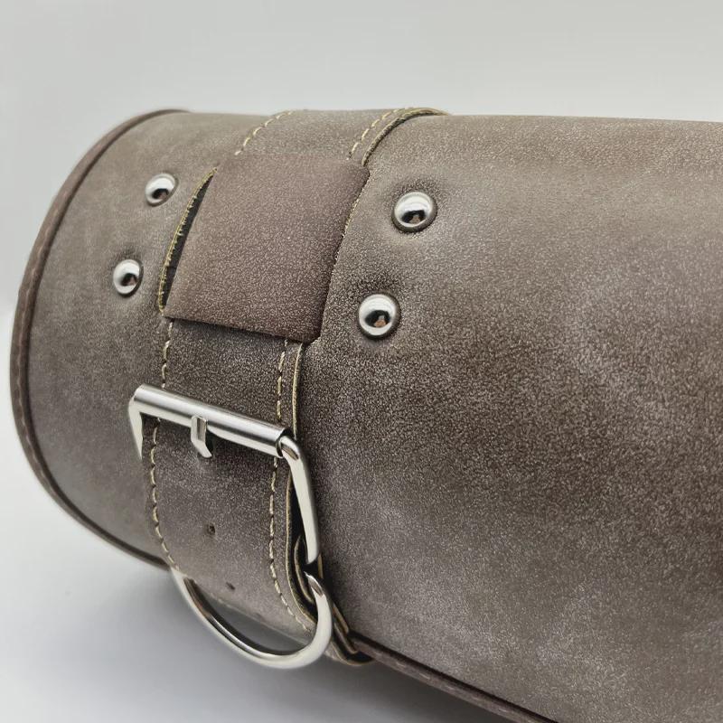 Universal Retro Motorcycle & Electric Bike Waterproof Leather Tool Bag