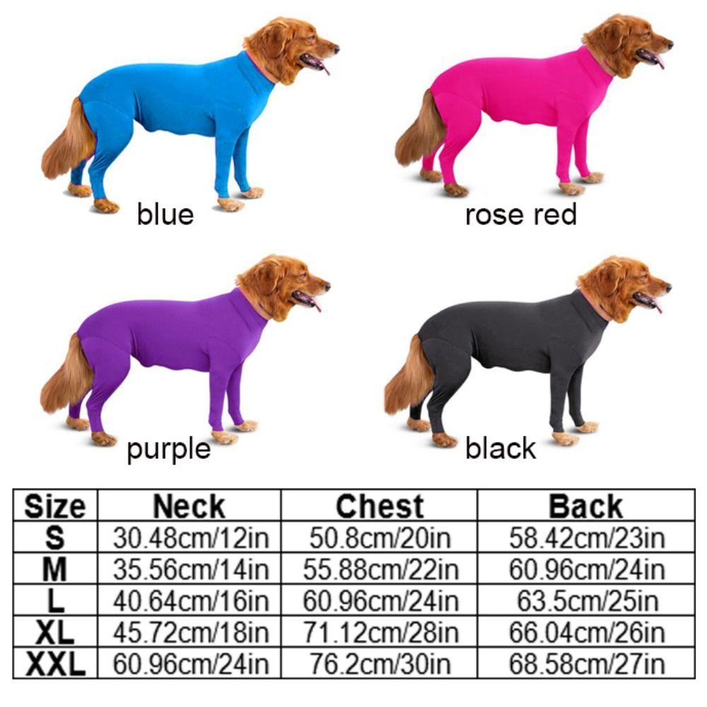 Wygodny kombinezon dla psa Jednokolorowy Duże psy Kombinezon Odporny na wypadanie sierści