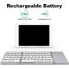 Wireless Keyboard Folding Pocket Size Keypad with Touchpad For Tablets Pad For 40Hrs Long Battery Service For Tablet PC
