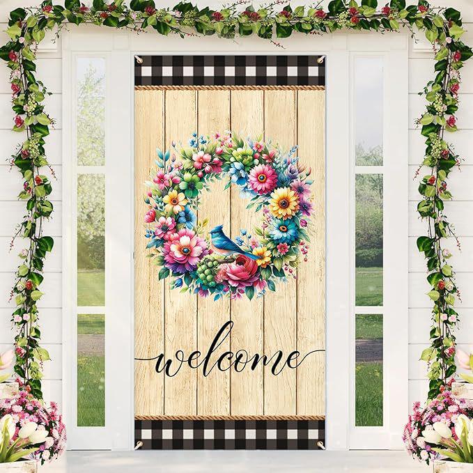 

Clownfish Ocean Animals Door Banner - Party Celebration Polyester Curtain Decoration 90x180cm