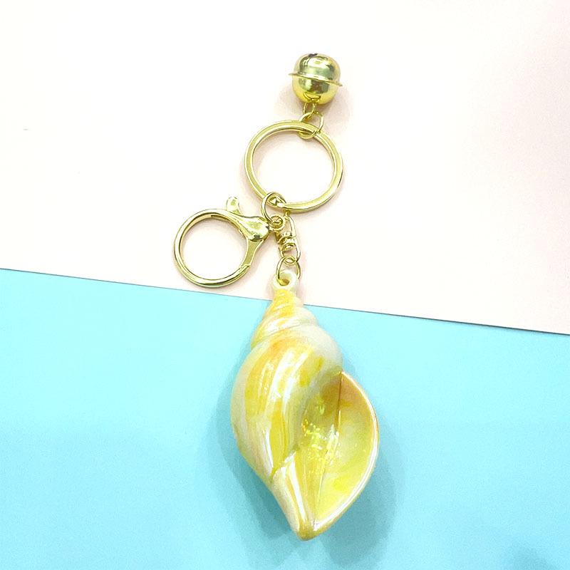 Iridescent Shell Starfish Keychain Pendant - Unique Accessory & Gift