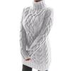 Autumn and Winter Long Sleeve Casual Knitted Sweater Dress Women Vintage Slim Fit Solid Knitted Dress Women Elegant Turtleneck Sexy Lady Dresses 24905