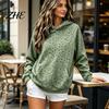 Relaxed Fit Hoodie Women Leopard Print Hoodie, Oversized Drop Shoulder Hooded Sweatshirt with Pocket, Comfortable Long Sleeve Loose Casual Pullover