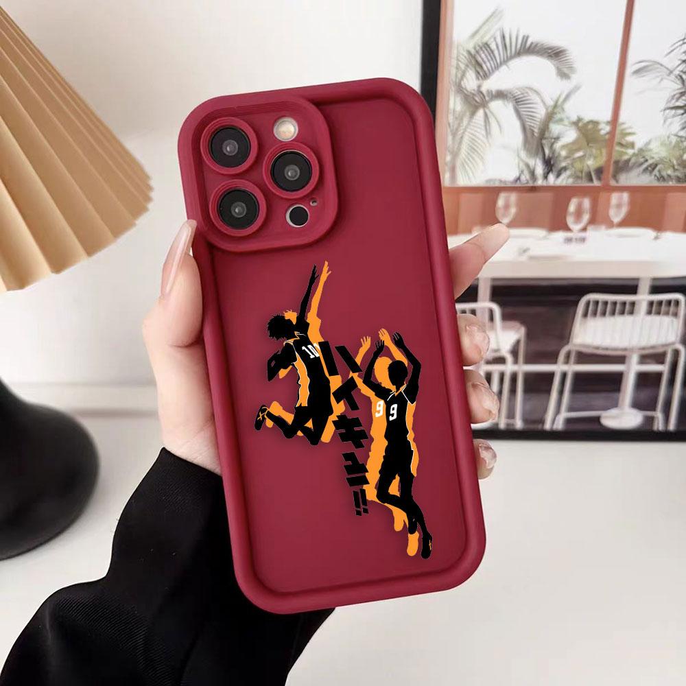 H-Haikyuu Schulvolleyball Handyhülle Für iPhone Apple 17 AIR 16 16E 11 12 13 14 15 XR Plus Pro Max DIY Hülle Stoßfeste Abdeckung