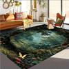 Forest Carpet Mat Rug Home Decoration Living Room Floor Rug Nature Flower Pattern Butterfly Design Indoor Area Rug Carpet