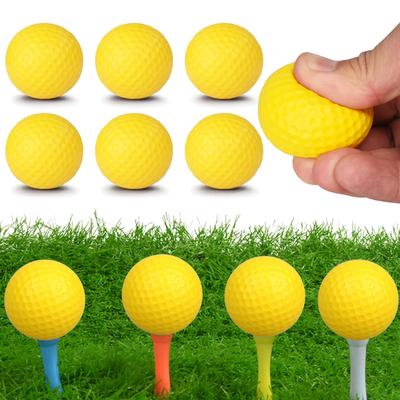 4/20pcs Yellow PU Golf Ball Indoor Swing Practice Sponge Ball Outdoor Sports Portable Supplies for Daily Exercise XJM