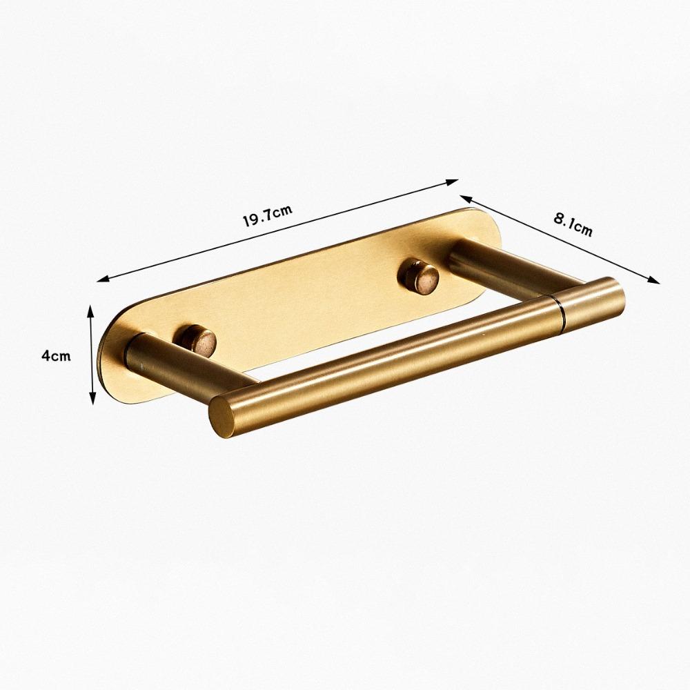 Wall Mounted Toilet Paper Holder Stainless Steel Self Adhesive Toilet Roll Holder Rustproof No Drilling Tissue Roll Holder RV