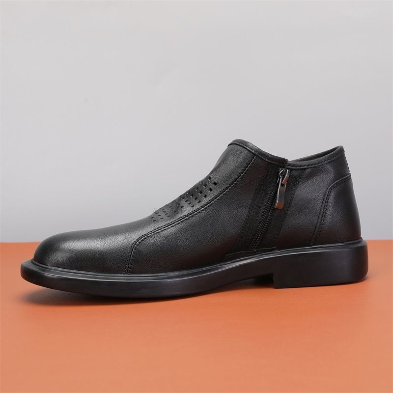 Винтажная мужская повседневная обувь из натуральной кожи — фото 4