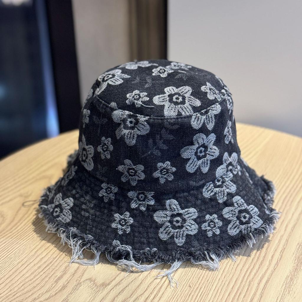 Flower Embroidered Fisherman's Hat Straw Bucket Hat Breathable Summer Beach Vacation Sun Hat