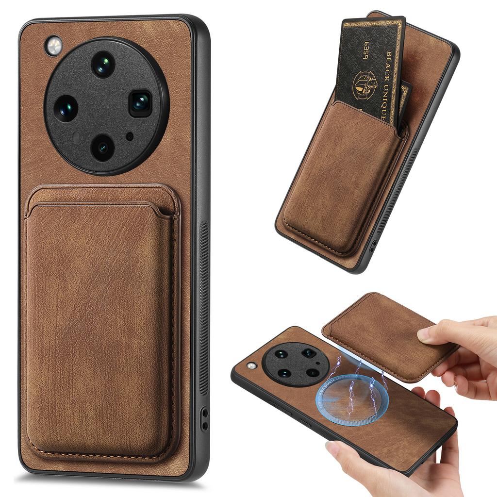 For Oppo Find X8 Ultra 5G Magnetic Case Leather Back Cover with Detachable Card Holder