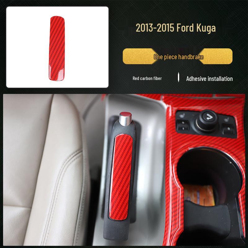 13-15 Kuga Kohlefaser Navigationskonsolenaufkleber - Pfirsichholz-Stil