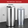 Kommersiell Rund Avfallskorg i Rostfritt Stål