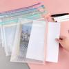 5pcs A4 Document Organizer Bag Large Capacity Stationery Storage Bag Mesh Zipper Pouch  Office
