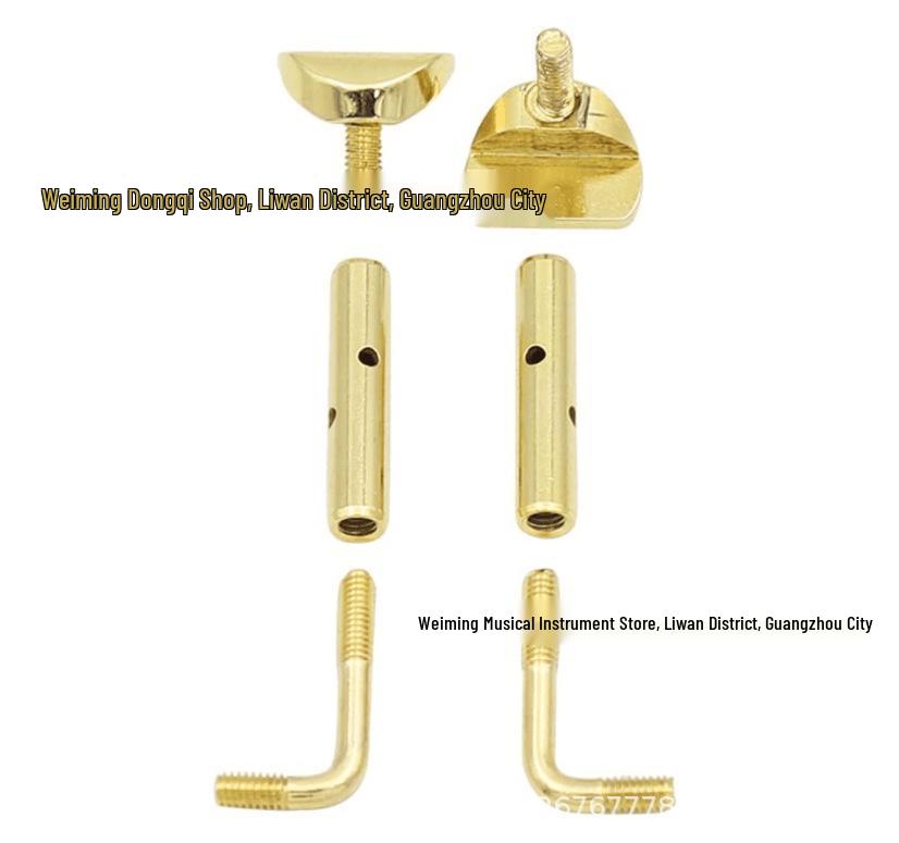 Gold Violin Chinrest Screws (2 pcs) for 3/4 & 4/4 Violins