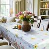 3 Pcs Easter Tablecloths, Disposable Plastic Table Cover for Party Dinner Decor, 54 x 108 Inch Rectangular(Bunny Floral Eggs)
