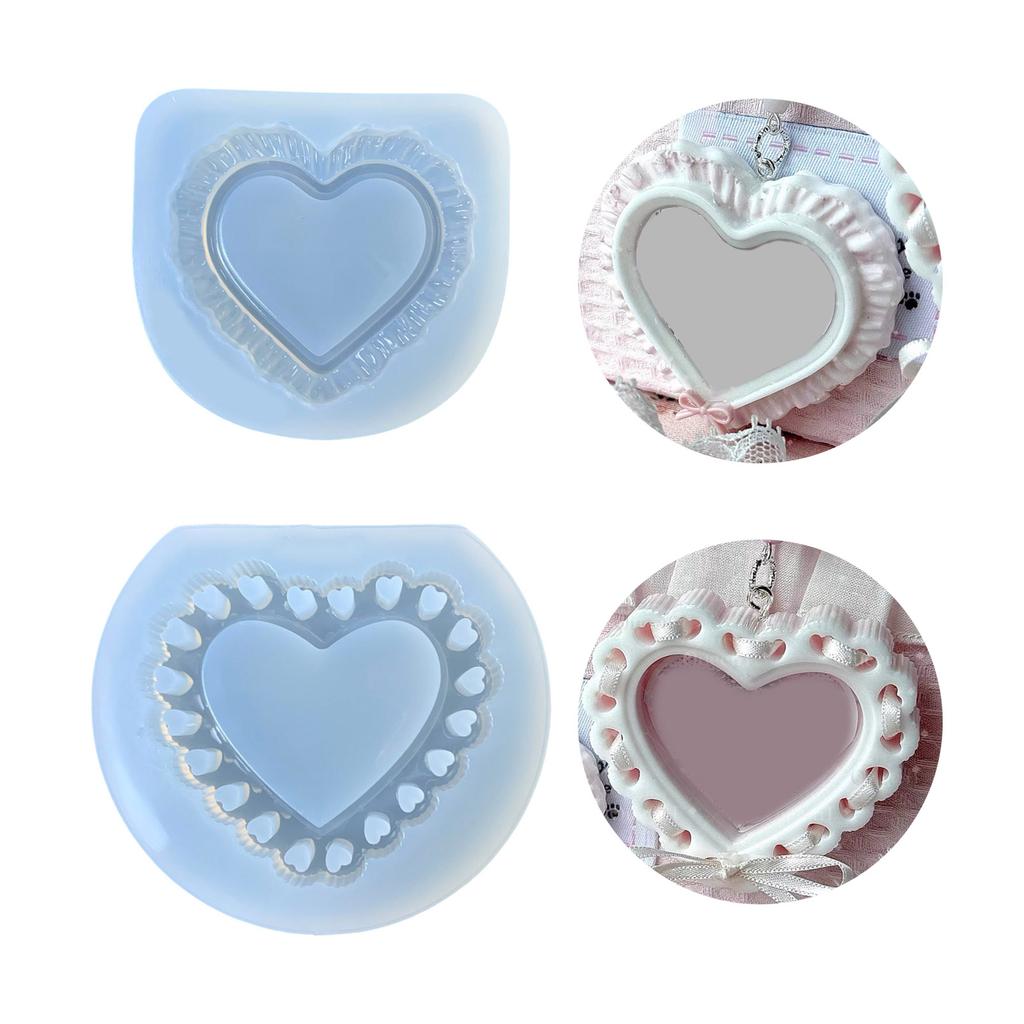Food Grade Silicone Heart Shape Mold For DIY Jewelry Keychain Pendant Resin Crafting And Liquid Art Projects