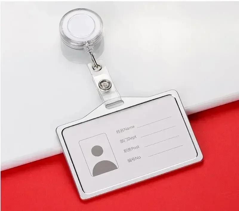 Einziehbarer Ausweis Arbeitserlaubnis Kartenetui Hülle Abzeichenhalter Personal Arbeitsausweis Zugangskartenhalter Hülle Abzeichenschutz
