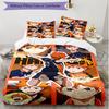 3pcs Duvet Cover Set (1*Duvet Cover + 2*Pillowcase, Without Core), Haikyu Print Soft All‑Season Bedding Set, Home Bedroom Decor Gift