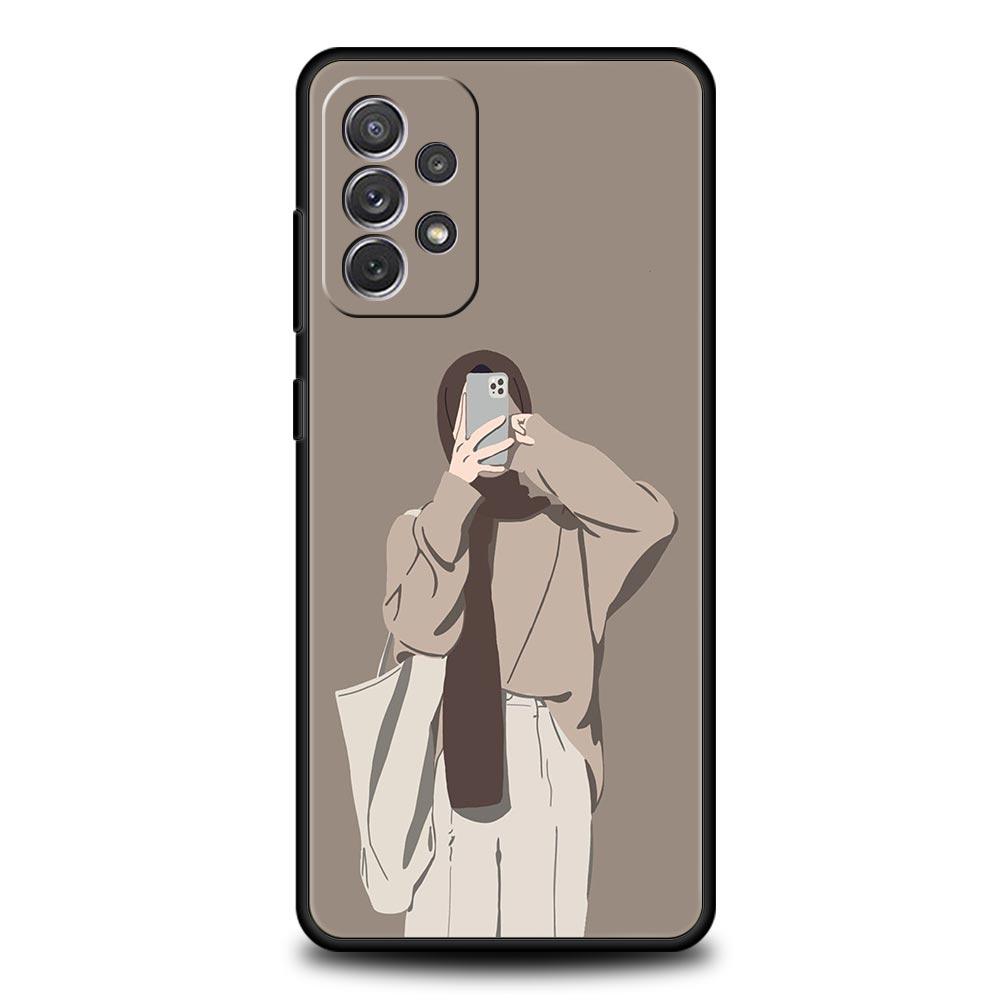 Phone Case For Samsung Galaxy A15 A13 A51 A71 A41 A31 A21S A03S A05 A35 A32 A55 A23 A25 A33 A53 A73 5G Muslim Arabic Girl Cover