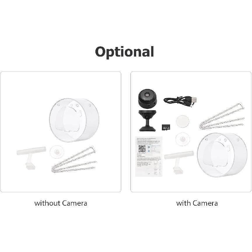 Clear Window Bird Feeder with Suction Cup Ing Chain and Standing Pole Transparent Round Outside Birdhouse for Close Up View Outdoors Wild Birds