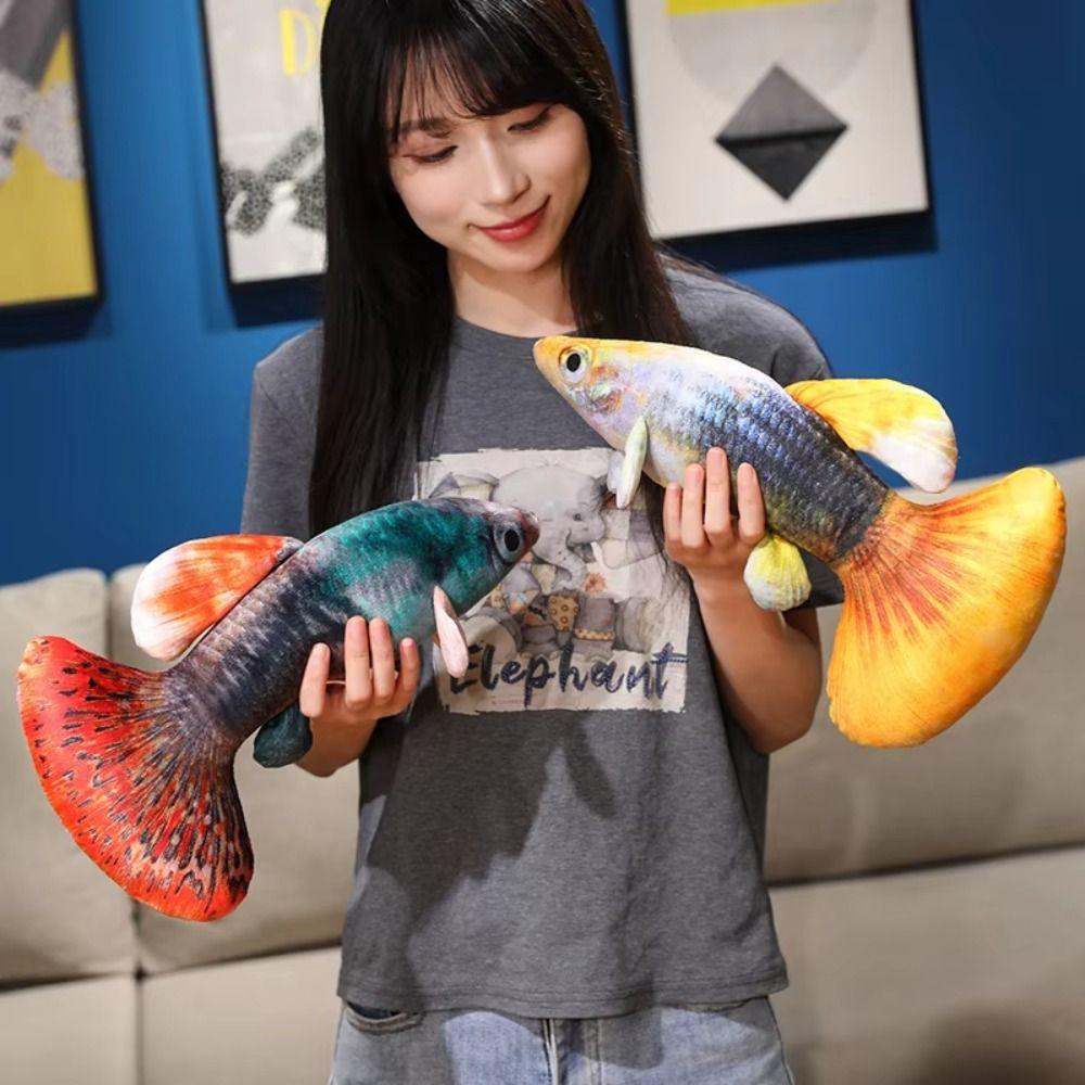 Cartoon Simulated Guppy Plush Toys Stuffed Animal Fish Anime Pillow Dolls  Home Decoration