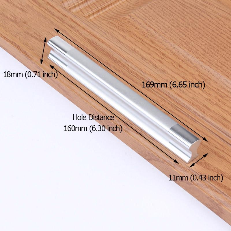 KAK Aluminum Alloy  Kitchen Handles Drawer Pulls Cupboard Cabinets Knobs Door Modern Wardrobe Handle for Furniture Door Hardware