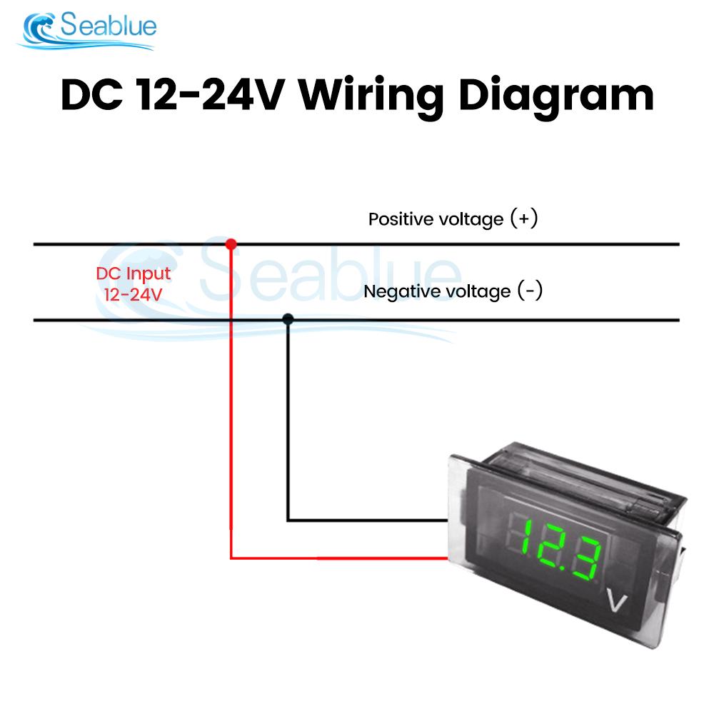 DC 12V-24V Mini Waterproof Car Voltmeter LED Display Digital High Quality DC Voltmeter Voltage Tester 4 Color