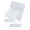 28 Compartments Nail Art Tool Box Transparent Jewelry Accessories Nail Tool Organizer with Snap Closure