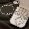Fashion Love Wrapped Necklace Earrings Bracelet Jewelry Set Suitable for Wedding Party Festival Gifts