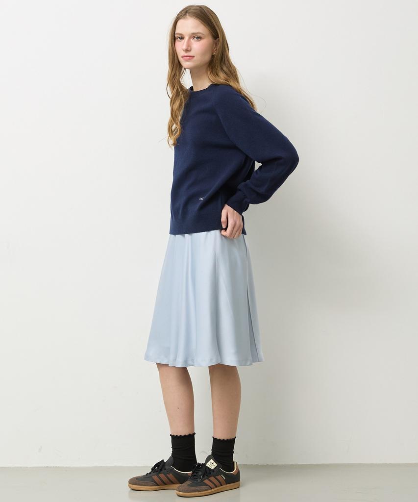 Nyuluki Flared Midi Skirt_Light Blue
