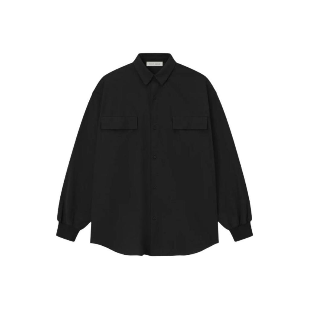 Fear of God Essentials Oversized Two-Pocket Long Sleeve Shirt Black Men 186SP254420F