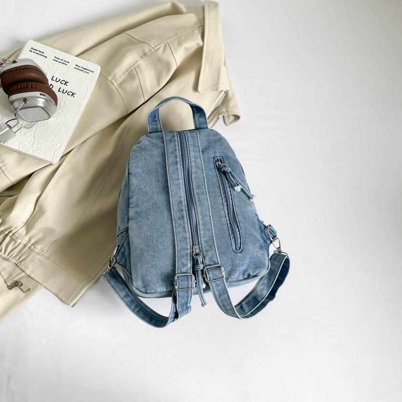 Women's Travel Lightweight Backpack Denim Student Schoolbag
