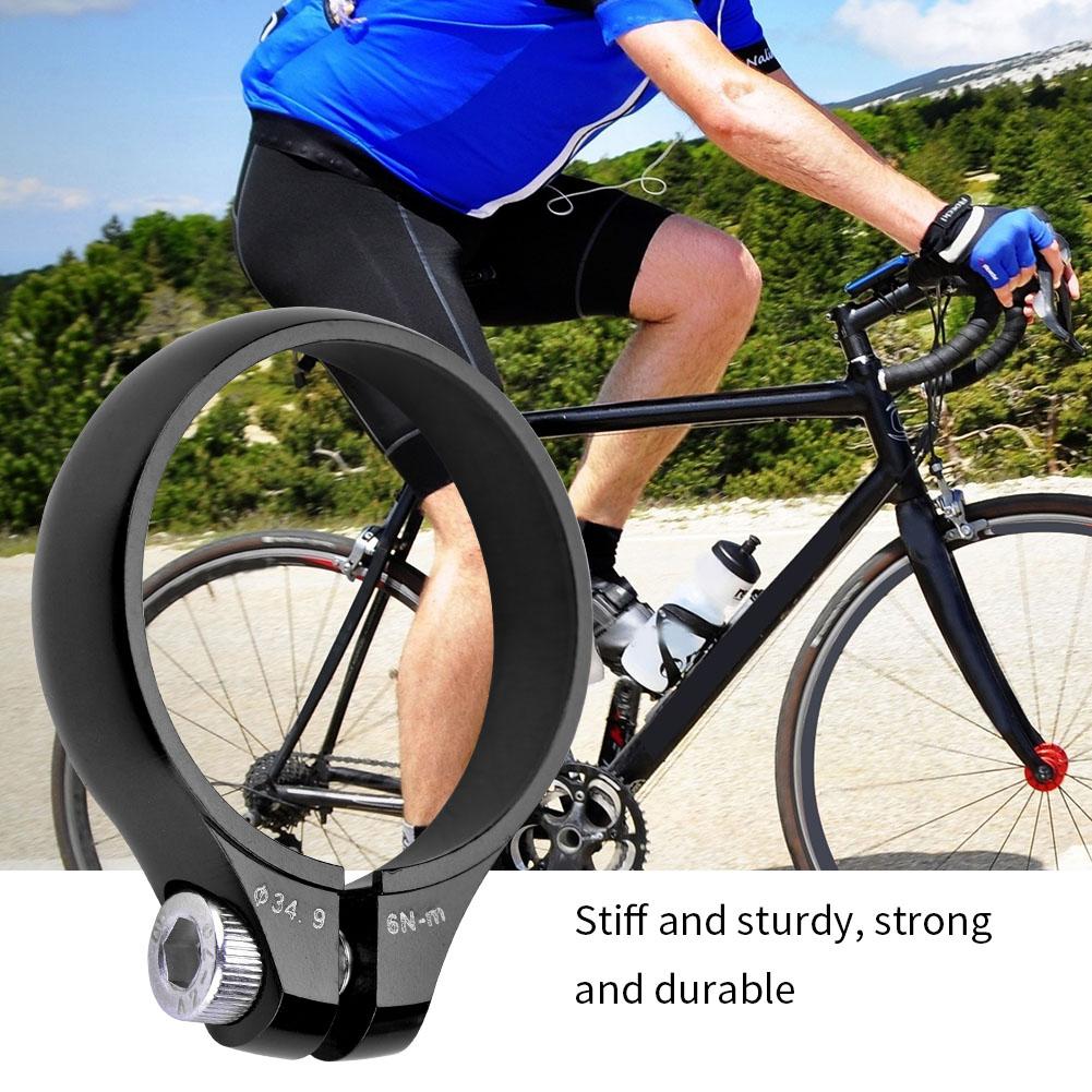 Ultralight Aluminium Alloy 34.9mm Mountain Bike Road Bicycle Seat Post Clamp (Black)