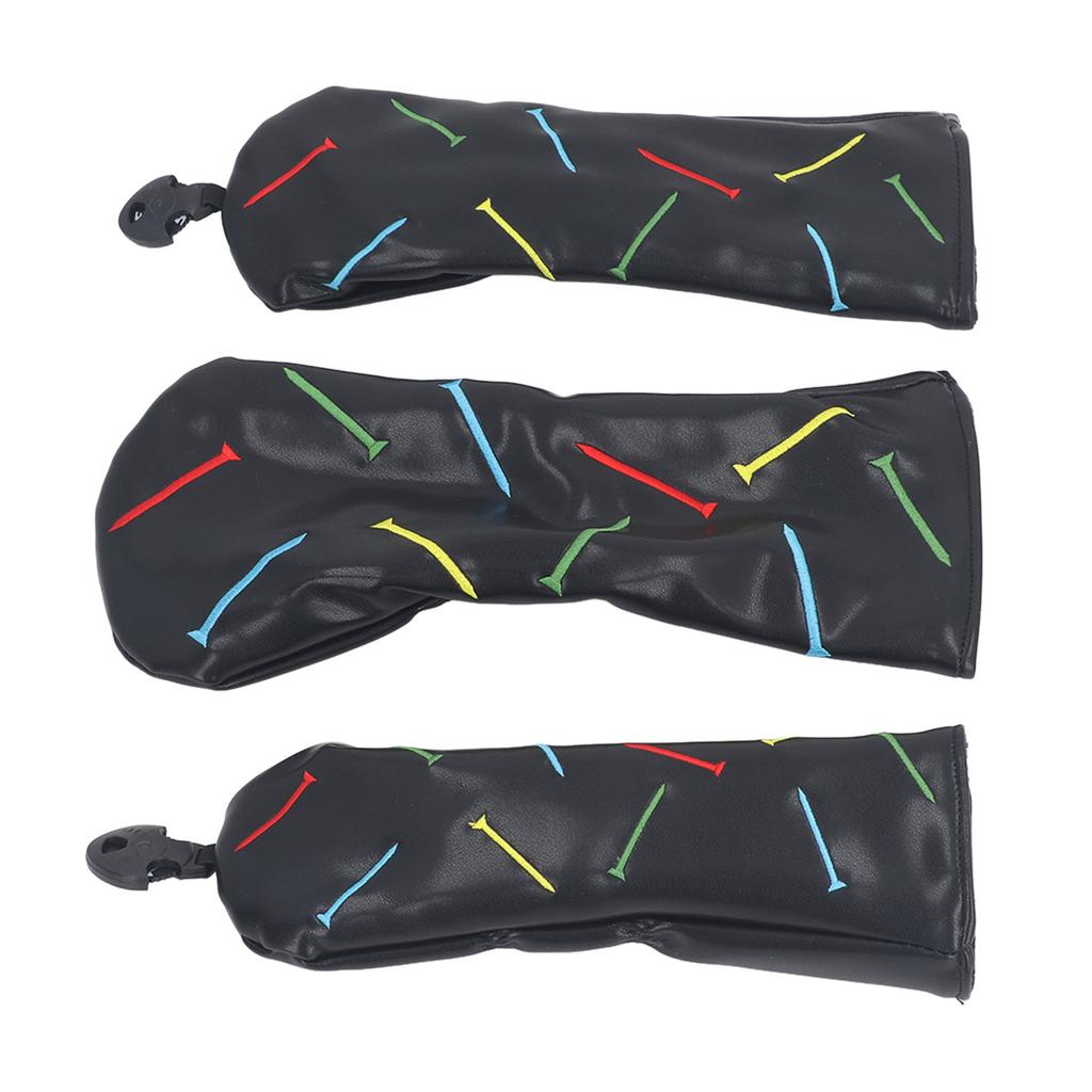 Huse pentru Capul Cluburilor de Golf Piele PU Impermeabilă Huse Protectoare pentru Capul Cluburilor de Golf cu Etichetă cu Număr 3 buc