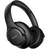 KVIDIO Wireless Headphones Bluetooth 6.0 65H Playtime 40mm Driver Over-Ear Headphones with Mic, Wired/Wireless, Noise-Isolating, Black