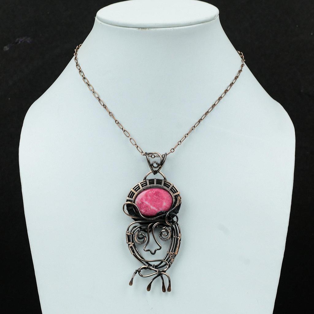 Pandantiv Tulit Miez de Cupru Înfășurat cu Sârmă Pandantiv cu Piatră Prețioasă Pandantiv Stil Unic Bijuterii Înfășurate în Sârmă de Cupru Bijuterii Handmade Cadouri de Logodnă