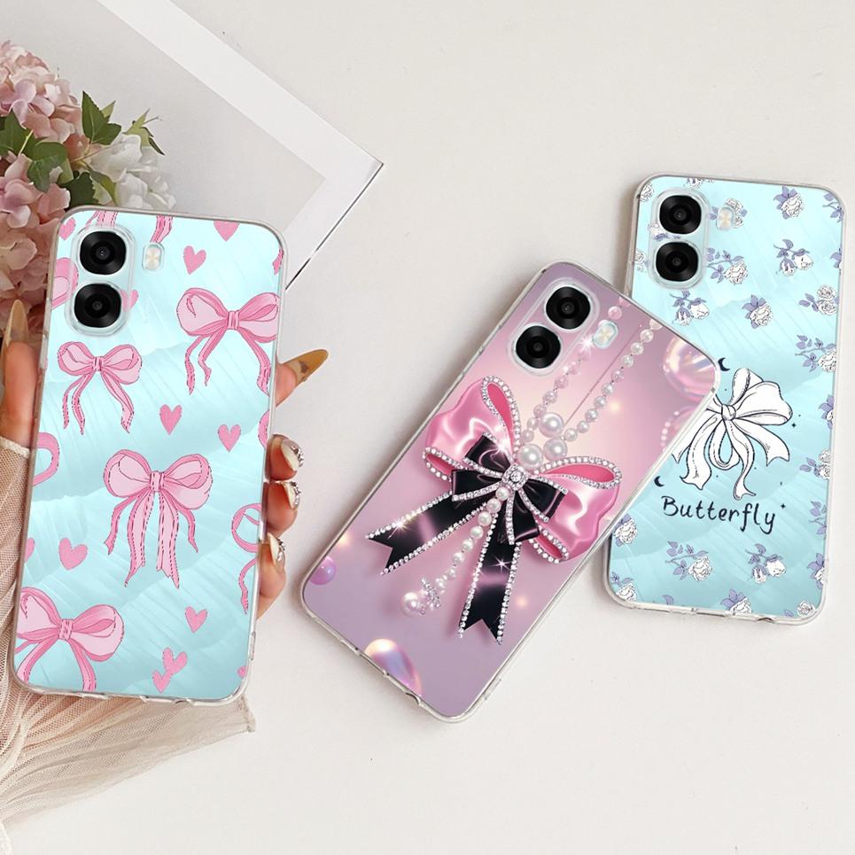 Carcasă Pentru Oppo A6X 4G 5G A6T Pro OppoA6 India Capac Spate Fluture Colorat Luxos Fete Modă Carcasă Telefon Transparent Moale TPU