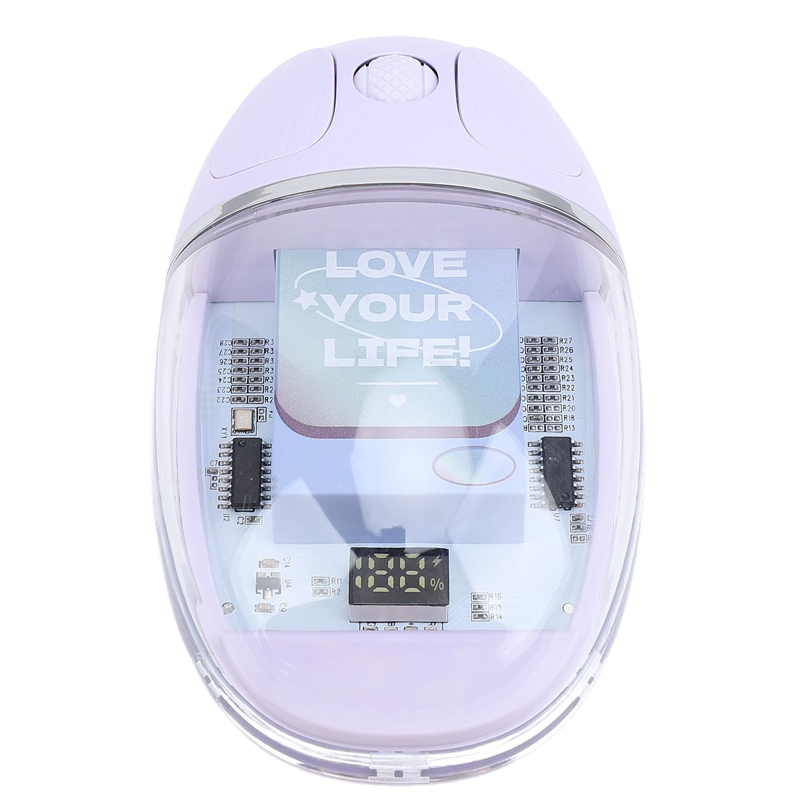 

Беспроводная Bluetooth-мышь с двумя режимами 2.4G, прозрачная, эргономичная, офисная, бесшумная мышь для компьютера фиолетовый