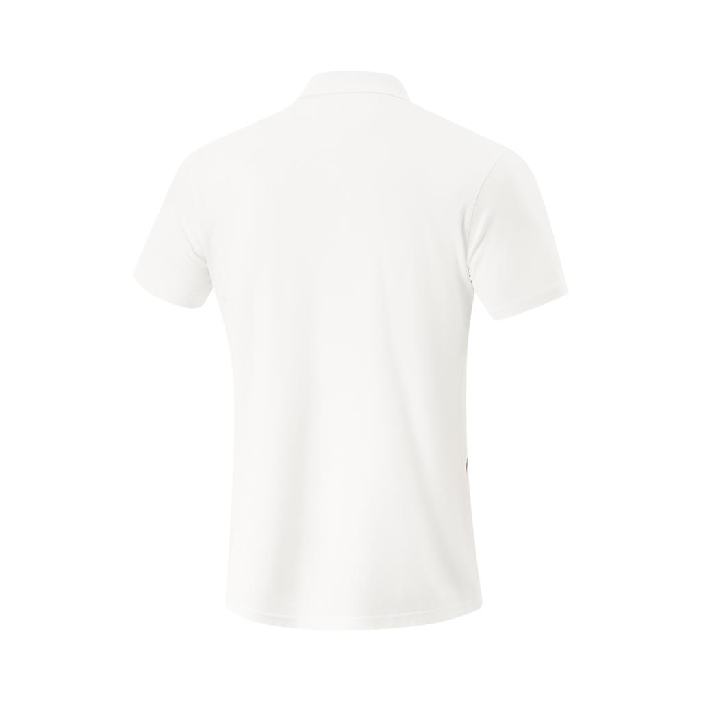 Li Ning Fitness Series Casual Sports Ice Silk Quick-Dry Cool Comfortable Versatile Short Sleeve Polo Shirt Men Polo Shirts Standard-White APLV167-4