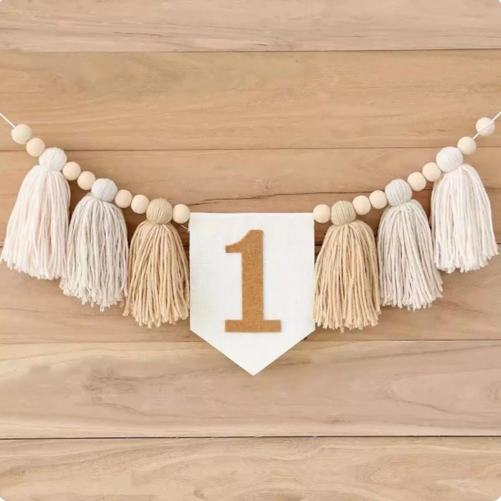First Birthday Theme First Birthday Banner Boho-Style High Chair Banner For First Birthday