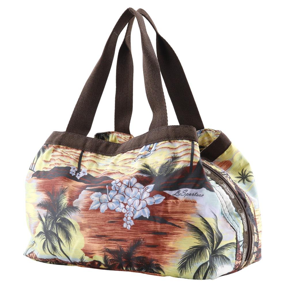 LeSportsac Tote Bag Brown Nylon Women Used