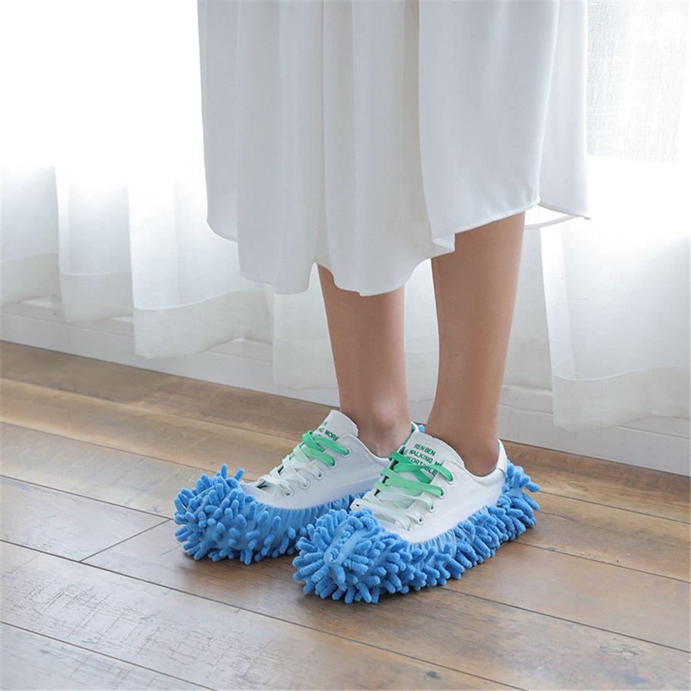 Mop Accessory Chenille Quick Water Absorption Floor Dust Cleaning Cloth Slippers Mopping Shoes