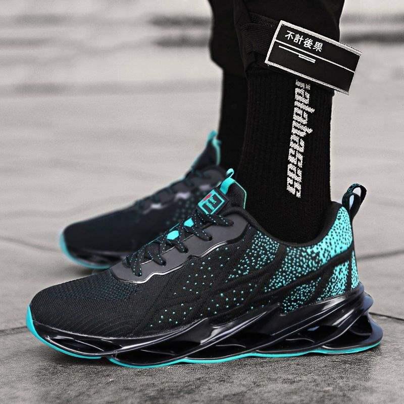 2025 Summer Korean Odor-Resistant Flyknit Men's Shock-Absorbing Breathable Sports Shoes