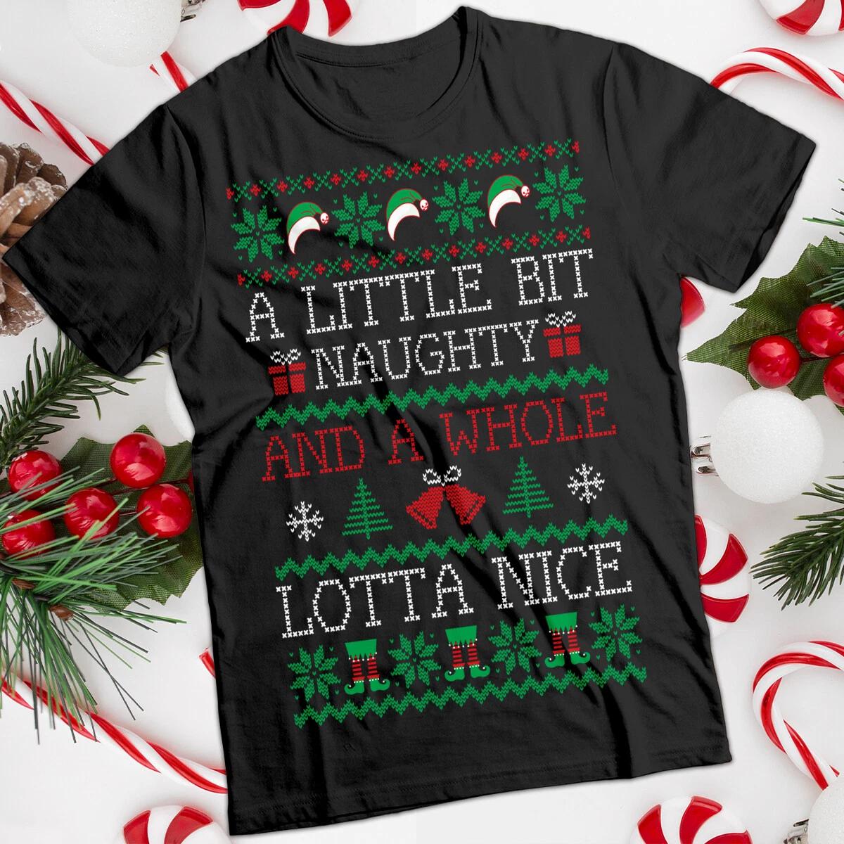 Ugly Christmas T-Shirts A Little Bit Funny Mens and Womens Tee #MC 2XL