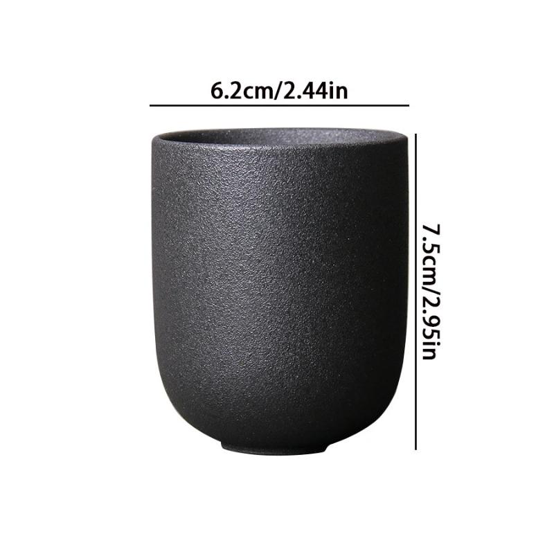 100ml Japanese-style Retro Coarse Pottery Kung Fu Tea Cups, Espresso Cups, Tasting Cups, Ceramic Household Water Cups, DIY Gifts