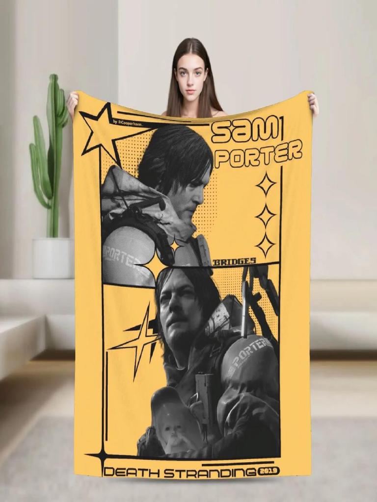 Death Stranding Plüschdecke für Mädchen und Jungen Weiche Flanell-Kuscheldecke für Draußen Warme Bettdecke Hochwertiges Design Geschenkidee