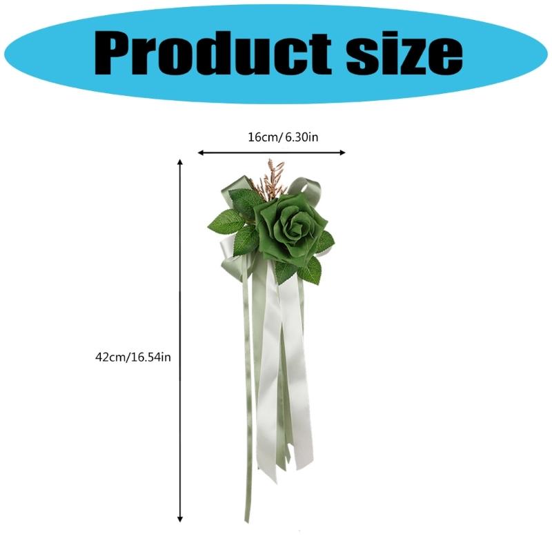 Artificial Floral Arrangement For Wedding Chair Decors Car Ornament Outdoor Ceremony Weatherproof Silk Flower Decoration